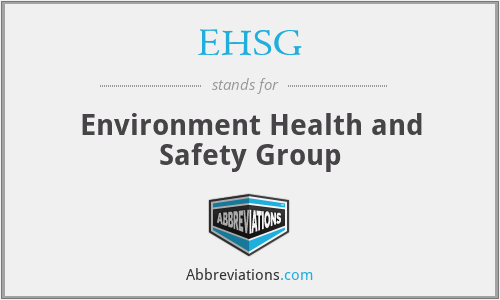 EHSG - Environment Health and Safety Group