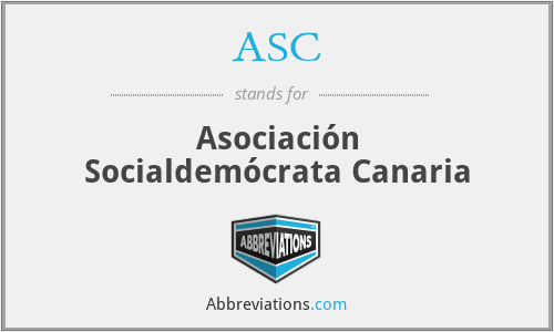 ASC - Asociación Socialdemócrata Canaria