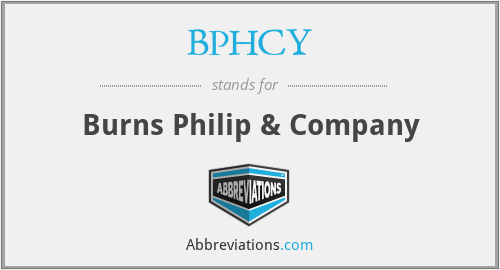 BPHCY - Burns Philip & Company