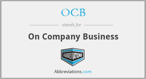 OCB - On Company Business