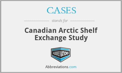 CASES - Canadian Arctic Shelf Exchange Study