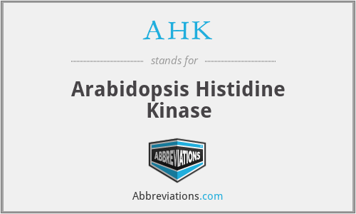 AHK - Arabidopsis Histidine Kinase
