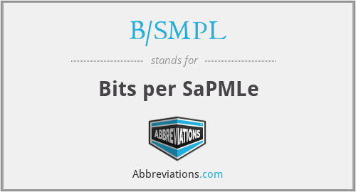 B/SMPL - Bits per SaPMLe