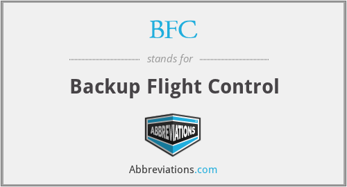 BFC - Backup Flight Control