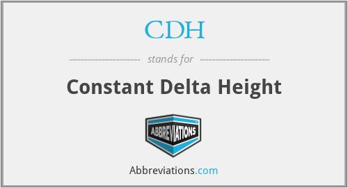 CDH - Constant Delta Height