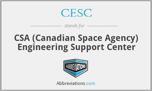 CESC - CSA (Canadian Space Agency) Engineering Support Center