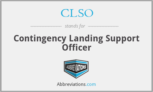 CLSO - Contingency Landing Support Officer