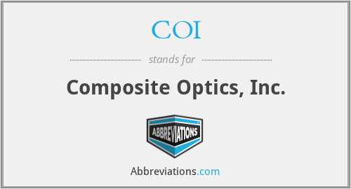 COI - Composite Optics, Inc.