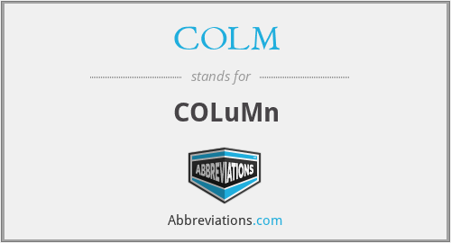 COLM - COLuMn