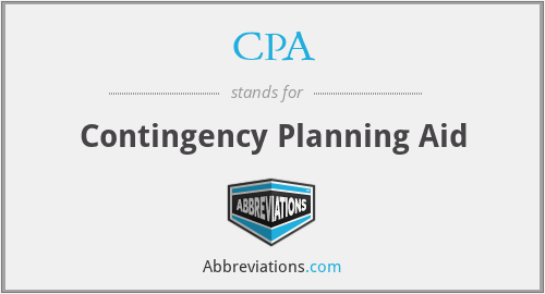 CPA - Contingency Planning Aid