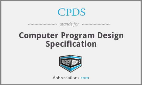 CPDS - Computer Program Design Specification