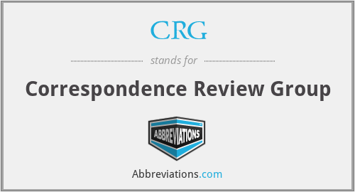 CRG - Correspondence Review Group