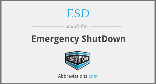 ESD - Emergency ShutDown