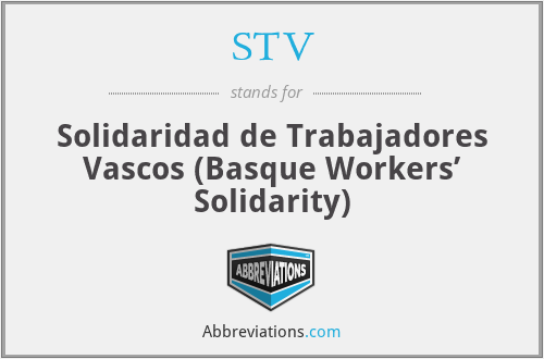 STV - Solidaridad de Trabajadores Vascos (Basque Workers’ Solidarity)