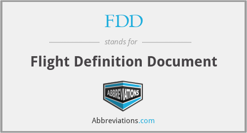 FDD - Flight Definition Document