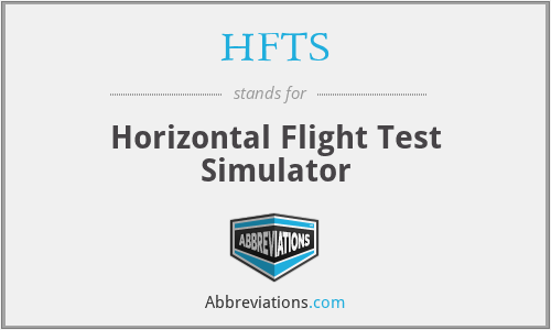 HFTS - Horizontal Flight Test Simulator