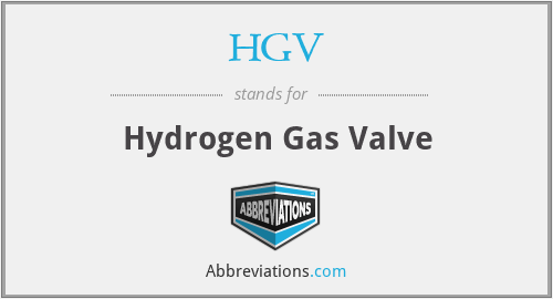 HGV - Hydrogen Gas Valve