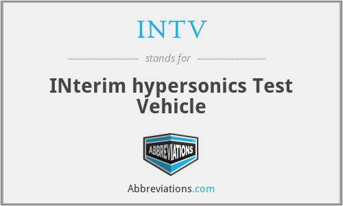 INTV - INterim hypersonics Test Vehicle