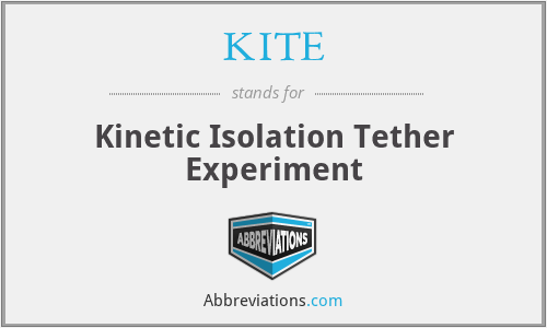 KITE - Kinetic Isolation Tether Experiment