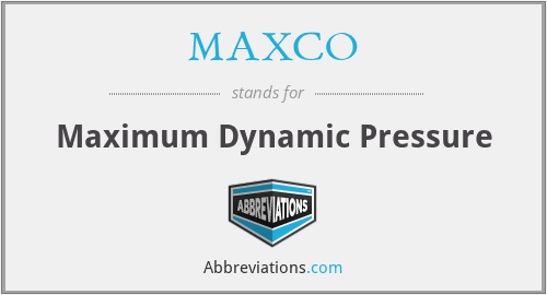 MAXCO - Maximum Dynamic Pressure