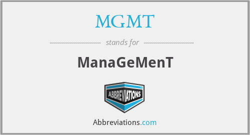 MGMT - ManaGeMenT