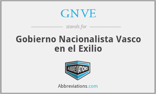 GNVE - Gobierno Nacionalista Vasco en el Exilio