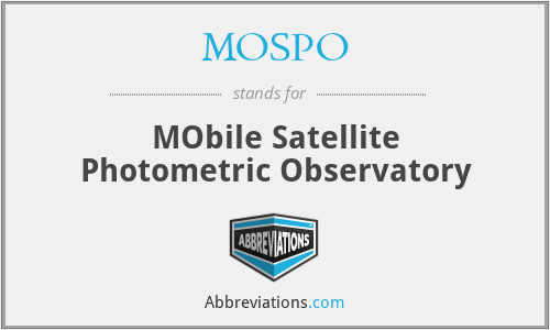 MOSPO - MObile Satellite Photometric Observatory