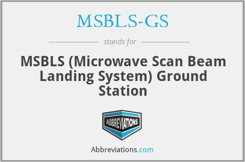 MSBLS-GS - MSBLS (Microwave Scan Beam Landing System) Ground Station