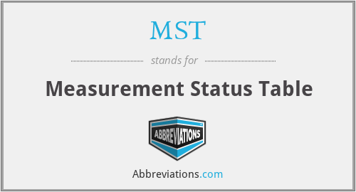 MST - Measurement Status Table
