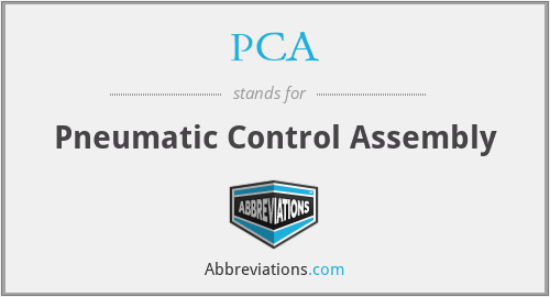 PCA - Pneumatic Control Assembly