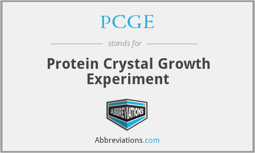 PCGE - Protein Crystal Growth Experiment