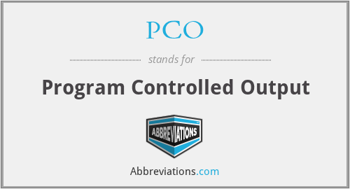 PCO - Program Controlled Output