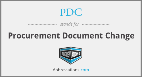 PDC - Procurement Document Change