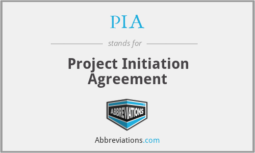 PIA - Project Initiation Agreement