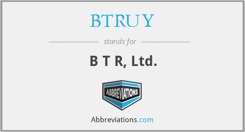 BTRUY - B T R, Ltd.