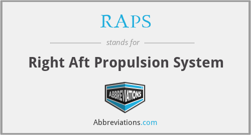 RAPS - Right Aft Propulsion System