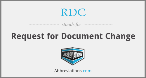 RDC - Request for Document Change