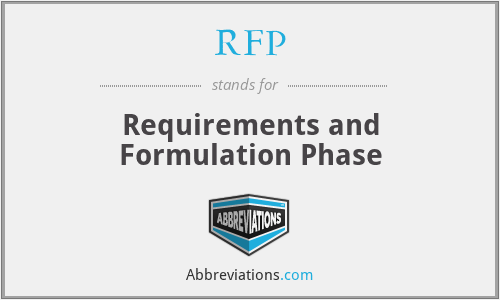 RFP - Requirements and Formulation Phase