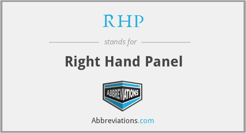 RHP - Right Hand Panel