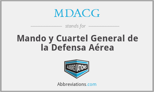MDACG - Mando y Cuartel General de la Defensa Aérea