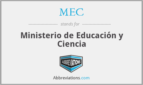 MEC - Ministerio de Educación y Ciencia