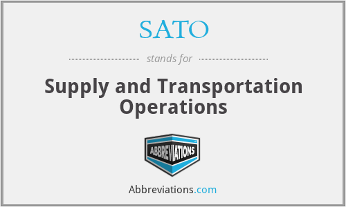 SATO - Supply and Transportation Operations