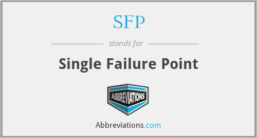 SFP - Single Failure Point