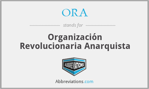 ORA - Organización Revolucionaria Anarquista