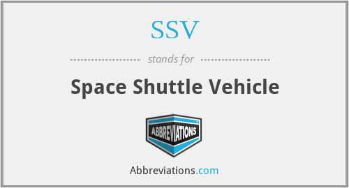 SSV - Space Shuttle Vehicle