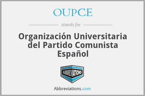 OUPCE - Organización Universitaria del Partido Comunista Español