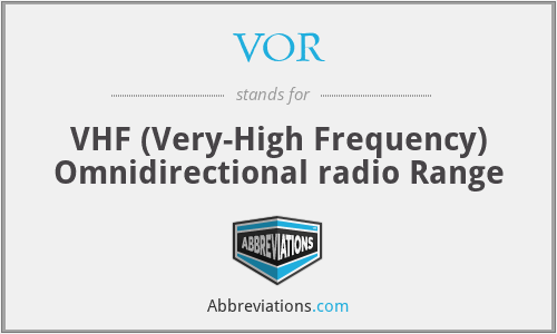 VOR - VHF (Very-High Frequency) Omnidirectional radio Range