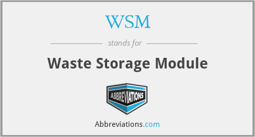 WSM - Waste Storage Module