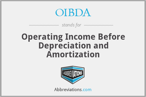 OIBDA - Operating Income Before Depreciation and Amortization