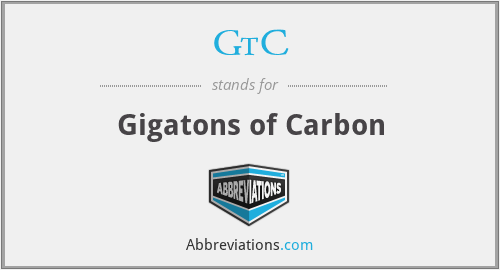 GtC - Gigatons of Carbon
